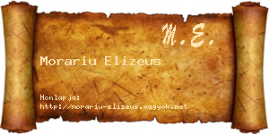 Morariu Elizeus névjegykártya